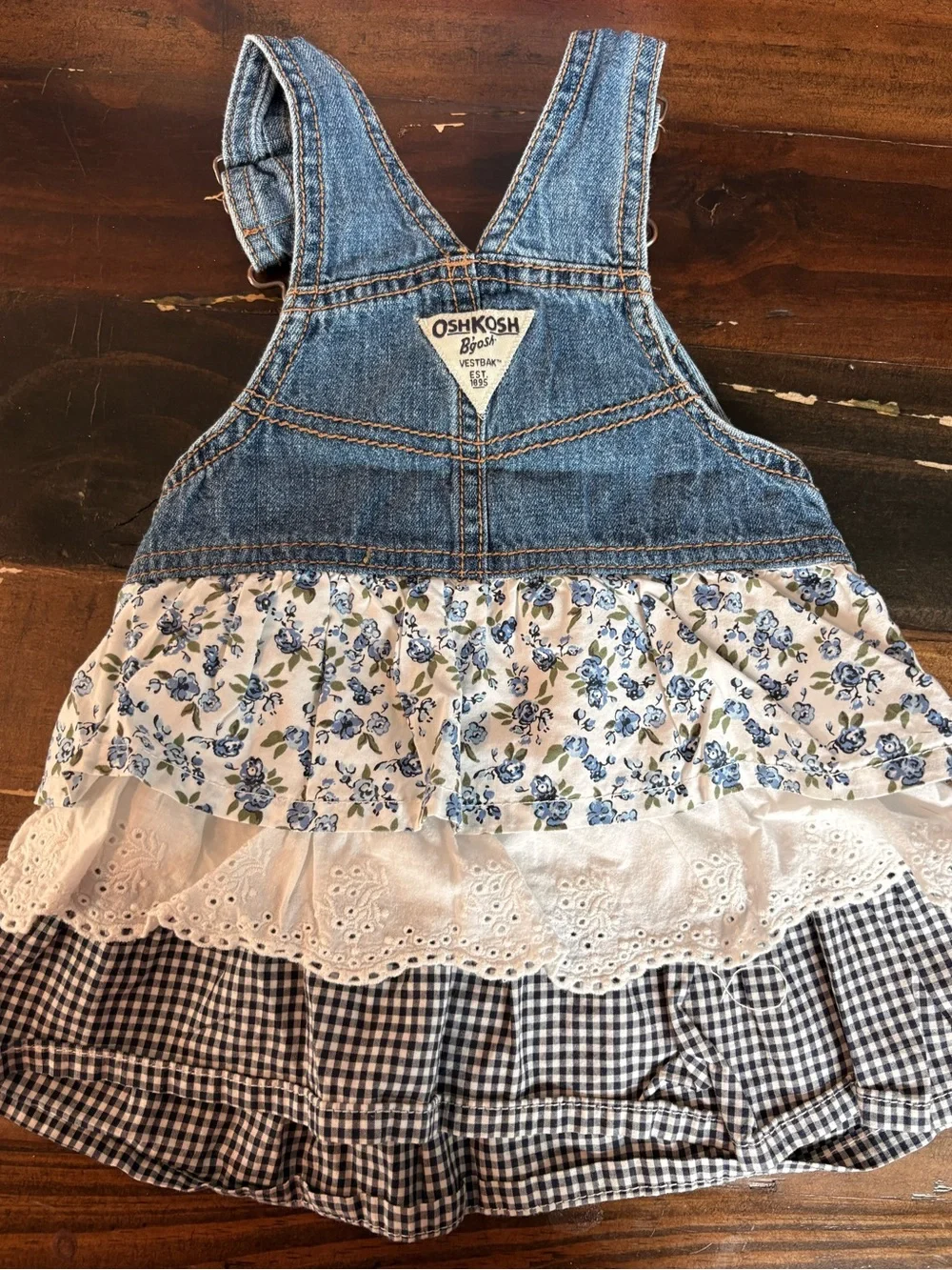 Osh Kosh layered overall dress